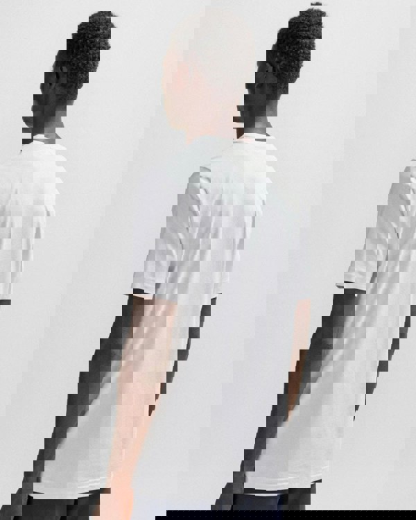 BOSS Green Tee Mens Stretch Cotton T-Shirt with Contrast Logo NOS - White 100