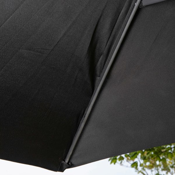 Samuel Alexander 2.7m Garden Patio Sun Shade Parasol with Crank Handle in Black