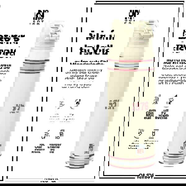 ION8 NFL x ION8 Insulated Steel Water Bottle, NFL Buccaneers, 750ml (24oz)