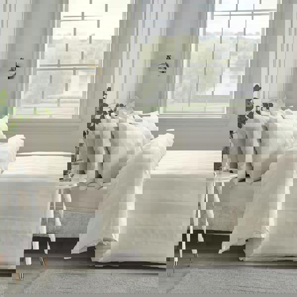 Catherine Lansfield So Soft Satin Stripe Duvet Cover Set Cream