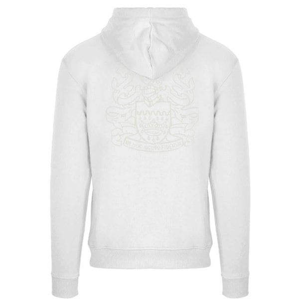 Aquascutum Box Gothic Logo Zip Up Hoodie - White