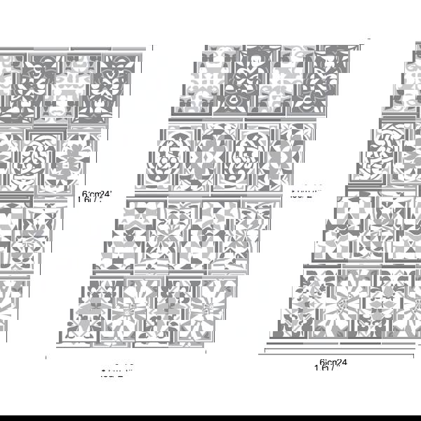 Purbeck Stone Glossy 3D Sticker Tile 15.4 cm (6 in) - 16pcs in a pack