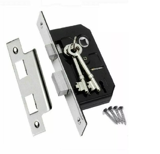 EDH Door Hardware Polished Chrome Cadenza Victorian Scroll Door Handles Lever Lock 178mm x 38mm