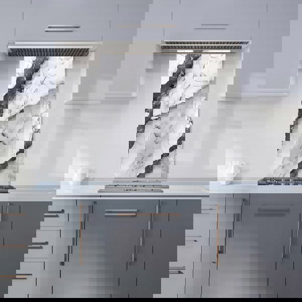 Warren Reed - Designer Grey And White Marble Effect Kitchen Splashback