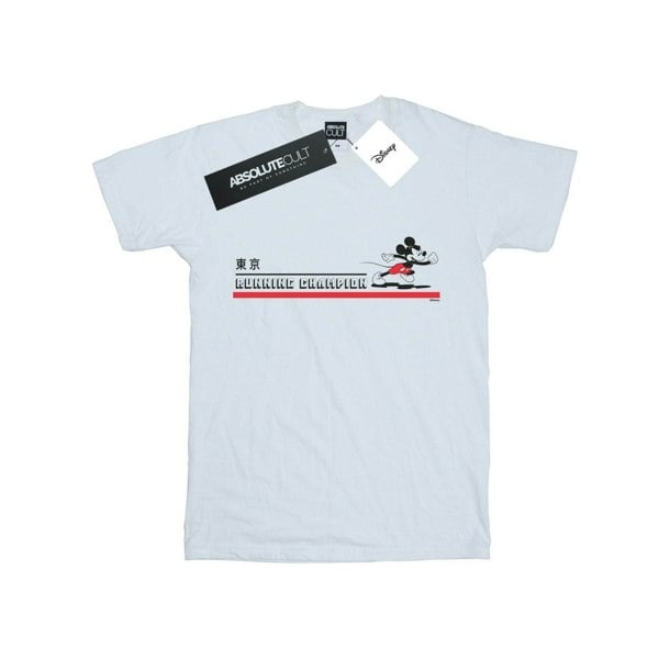 Disney Mens Mickey Mouse Running Champion T-Shirt - White