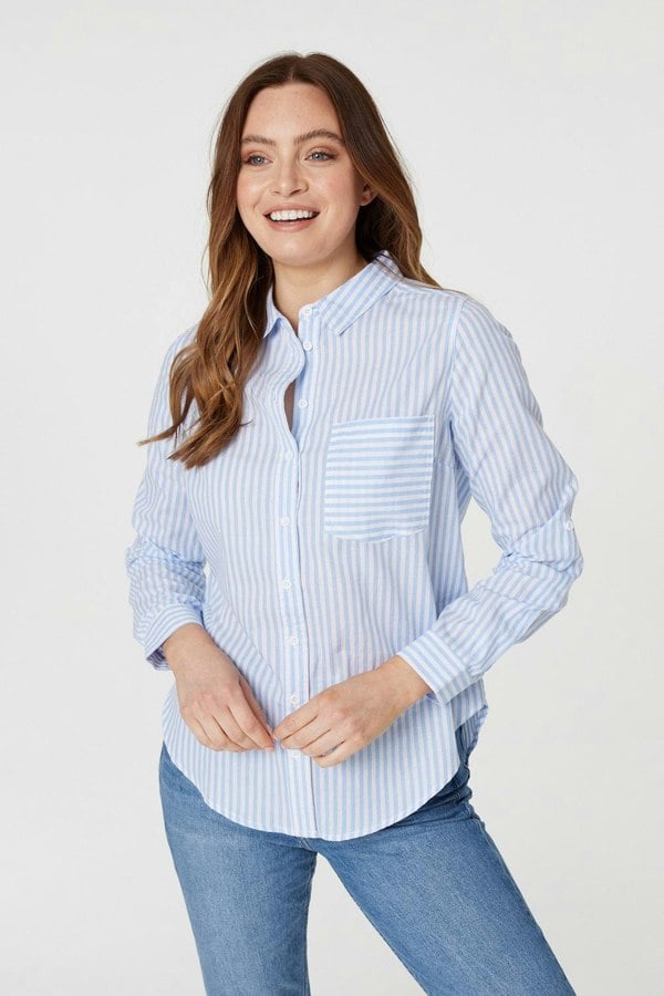 Blue | Striped Long Sleeve Shirt