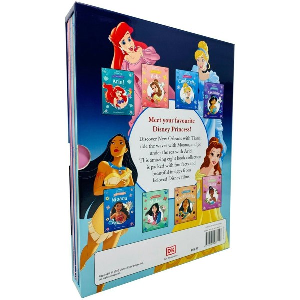 Disney Princess The Magical Collection 8 Books Moana, Mulan, Pocahontas, Tiana, Ariel & more