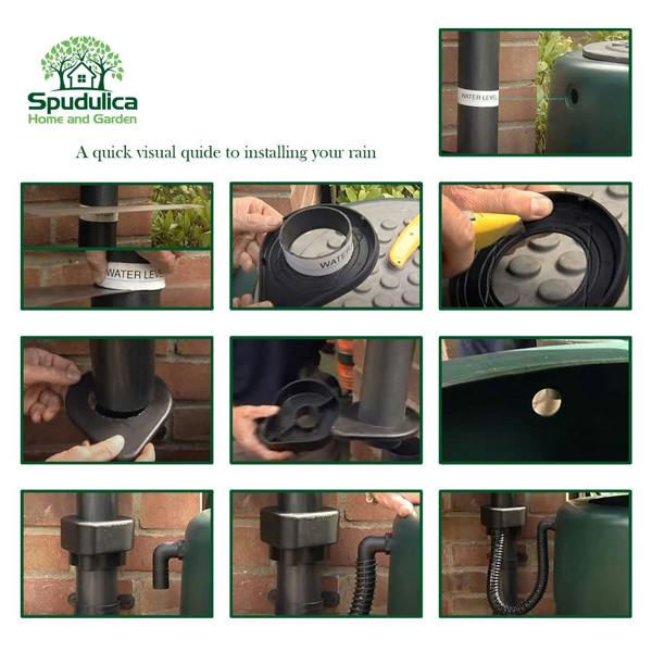 Spudulica Home & Garden Harcostar Rain Diverter Trap – Downpipe Rainwater Diverter for Water Butts
