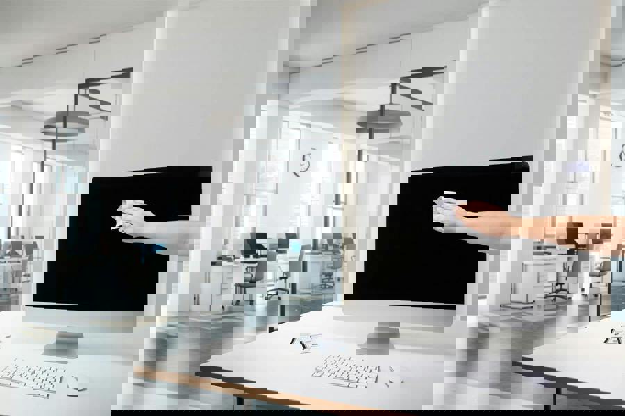 Durable SCREENCLEAN DUO Biodegradable Wet & Dry Screen Cleaning Wipes | 10 Pairs