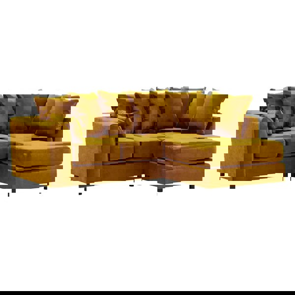 Furnishings For Less Brooklyn Full Foam Plush Velvet Corner Sofa