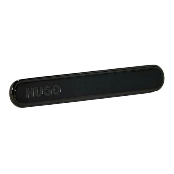 Hugo Mens Engraved Logo Formal Tie Clip - Black - 