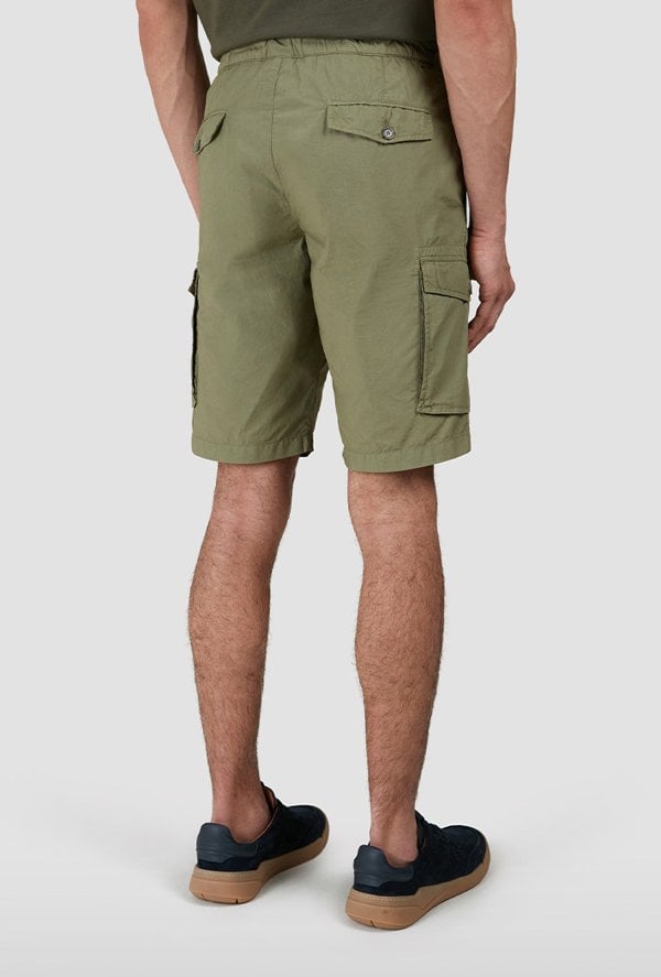 Paul & Shark Men's Cargo Bermuda in Ultralight Poplin Cotton Shorts - Green