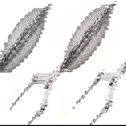 KAV 3 Pack Stainless Steel Tea Strainer 2x Mesh Snap Ball Shaped Infuser Squeezer with Handle for Loose Leaf Tea Coffee, Beans & Mulling Spices,Silver