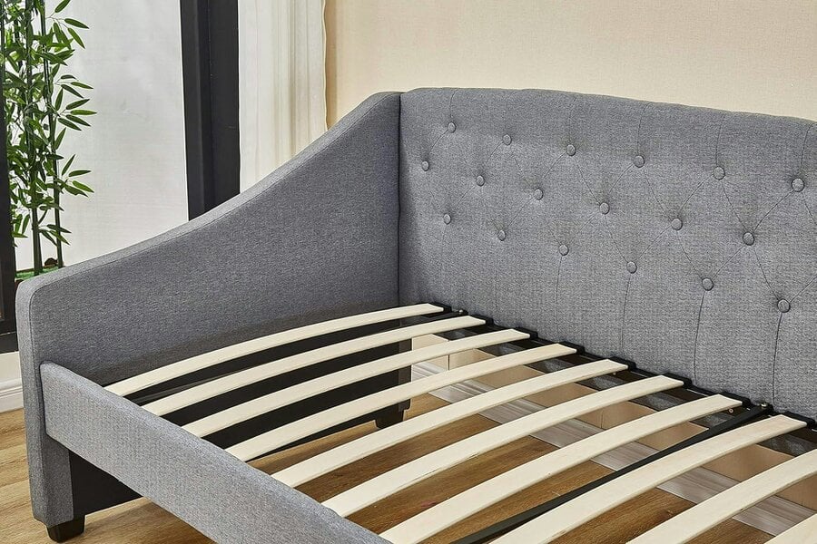 Kosy Koala Daybed with Trundle grey 3ft single fabric tufted wooden day bed bedroom