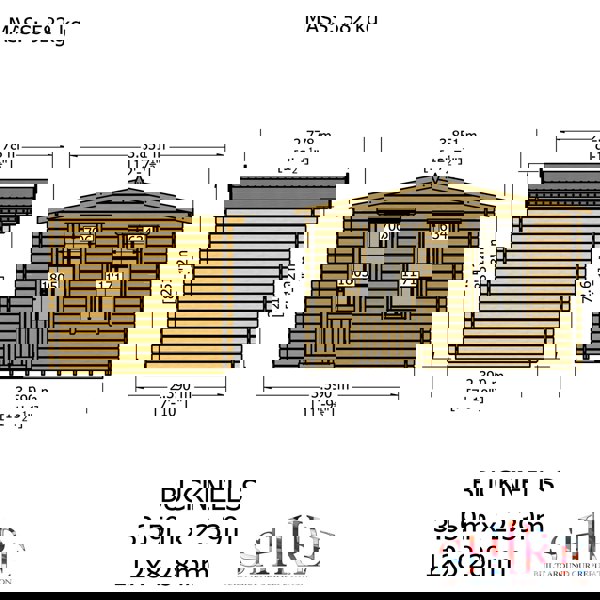 Shire 12x8 bucknells log cabin 28mm Cladding