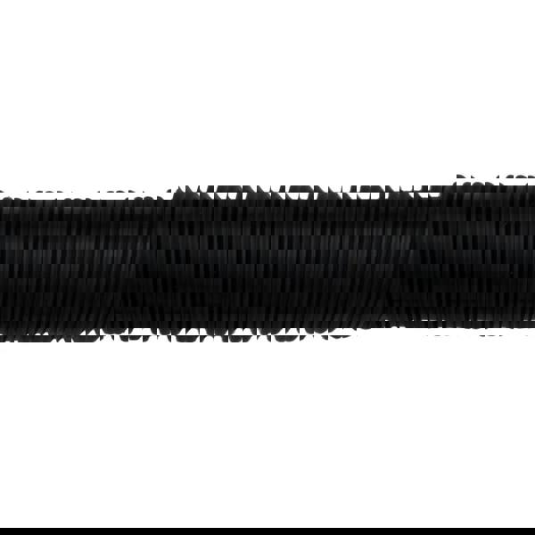 Flexible 5m black vacuum hose with a ribbed texture, designed for efficient suction and compatibility with various vacuum models