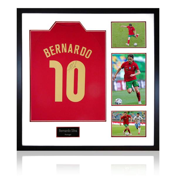 Bernardo Silva Signed Framed Portugal Shirt Elite Frame
