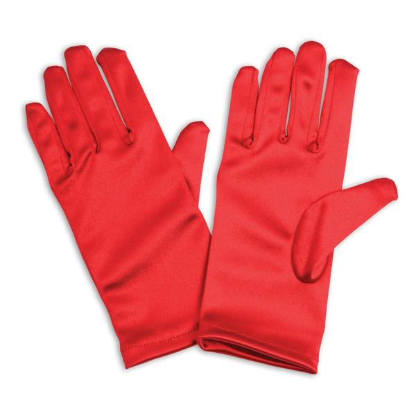 Bristol Novelty Childrens/Kids Satin Feel Gloves (1 Pair) - Red - 