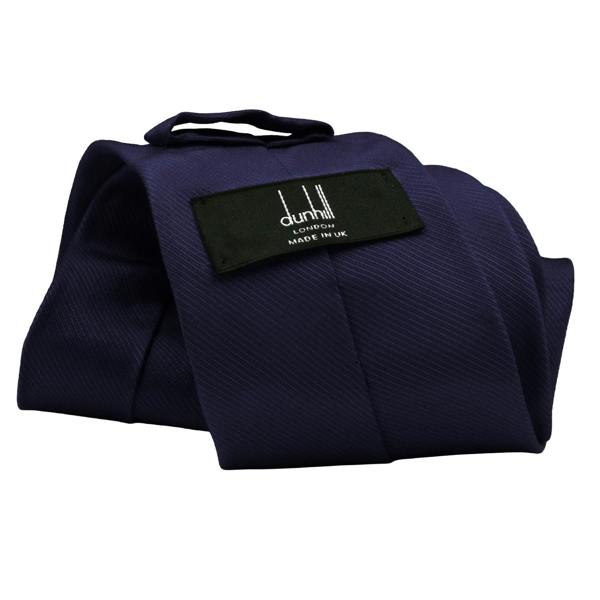 Dunhill grosgrain silk in navy blue