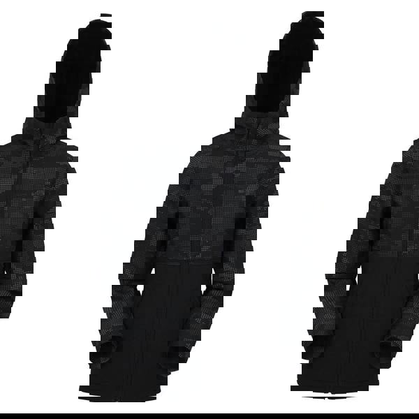 Mountain Warehouse Childrens/Kids Exodus Camo Soft Shell Jacket - Black