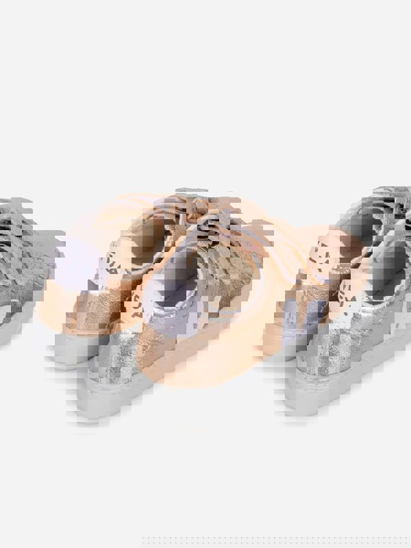 Veja Girls Small Esplar Velcro Trainers in Gold