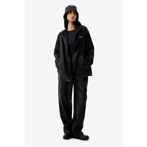Hunter Izzy Hooded Unisex Adults Black Jacket