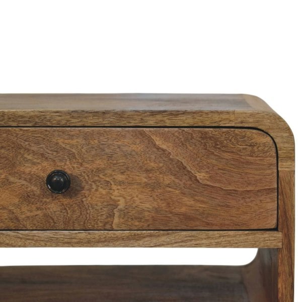 Artisan Furniture Avora Oak-ish Nightstand with Drawer and open slot