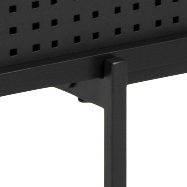 Wyld Haus Cambridge Industrial Black Mesh TV Unit 1 Sliding Door