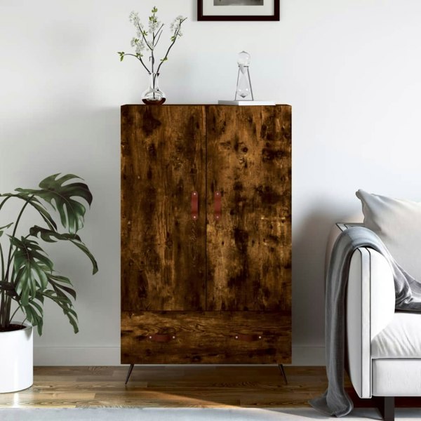 Berkfield Highboard Smoked Oak 69.5x31x115 cm Engineered Wood