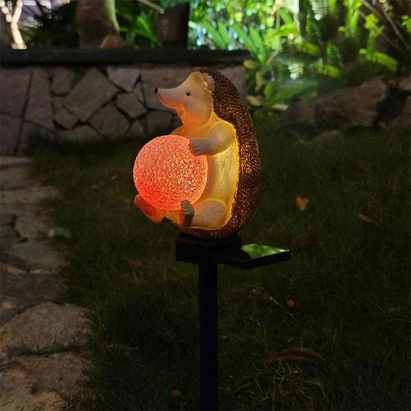 Leaper Outdoor Solar Hedgehog Ground Plug Light