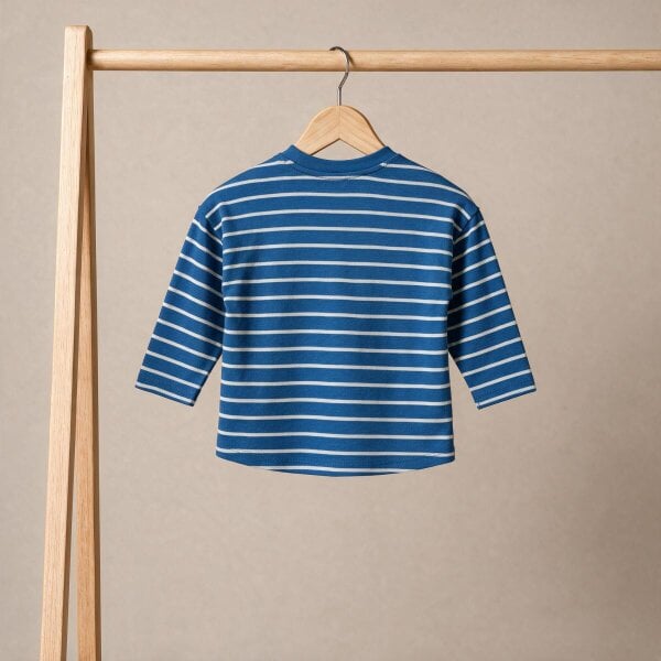 Mini Cuddles Puppy Striped T-shirt (Blue & White)