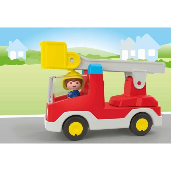 Playmobil JUNIOR: Ladder Unit Fire Truck - 71683 Playset