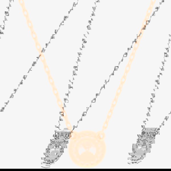 Swarovski Ladies Constella Rose Gold-Plated Halo Necklace 5636272