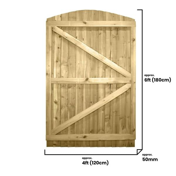 gate feather edge fully framed arch top [h.1800 x w.1200] 10