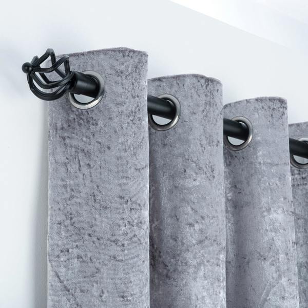 A.Unique Home Twisted Metal Extendable Curtain Pole (25/28mm) (Matte Black,70cm - 120cm)