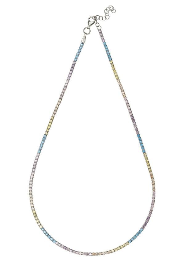 Necklace with a gradient of colors on a white background
