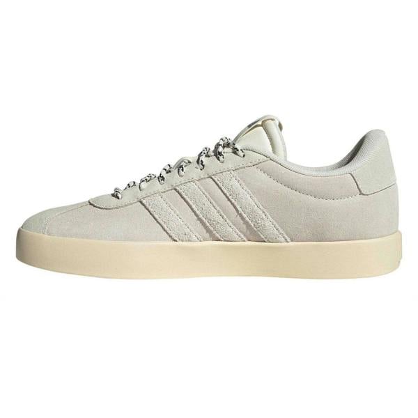 Adidas Mens VL Court 3.0 Suede Low Cut Flat Trainers - Off White - 