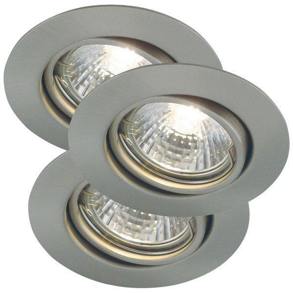 Nordlux Triton 3-Kit | Downlight | Brushed steel