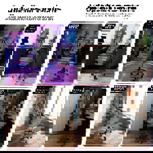 Levede Office Chair Gaming Racing Recliner Adjustable Spring Cushion Footrest