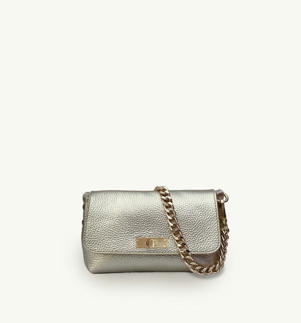 Apatchy London The Maisie Gold Leather Bag