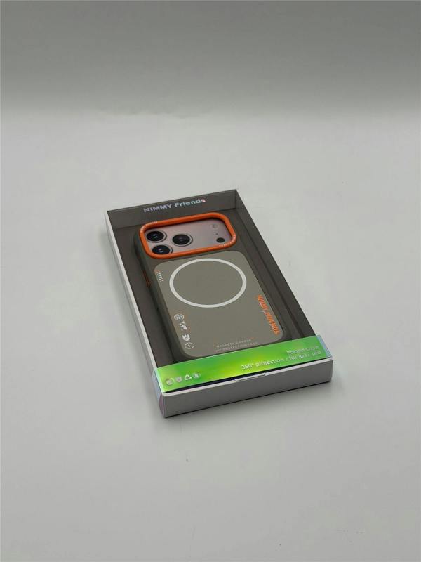 Nimmy Friends Nimmy Cool & Cute 2.0 Case with MagSafe for iPhone 17 Pro 6.3" Grey Orange - N-YJKM-CX2.0-IP17-PRO-05-A