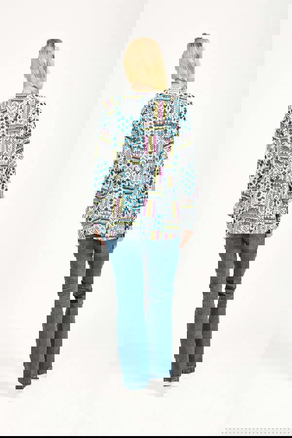 Mudflower Pintuck Printed Shirt