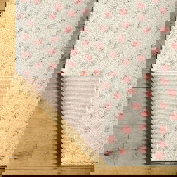 Livabliss Rodos-Modern Beige Pink Soft Plush Pile Rug