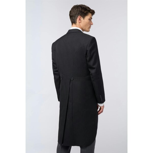 Alexandre Silver Alexandre Regular Fit Berwick Black Wool Masonic Morning Jacket