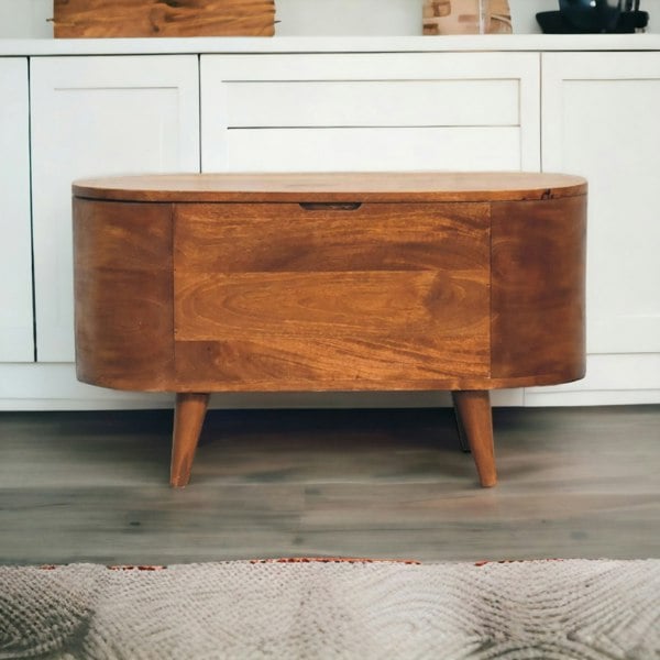 Artisan Furniture Chestnut Rounded Lid up Blanket Box