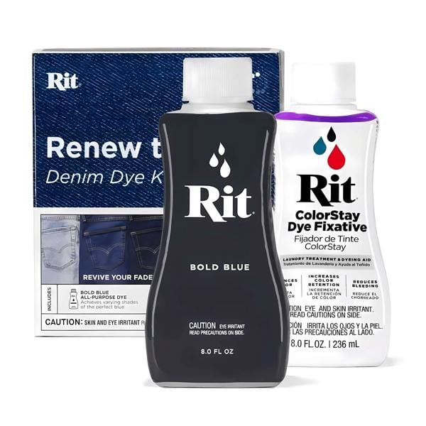 Rit Renew To Blue Denim Dye Kit - Restore Faded Jeans 2x 8oz