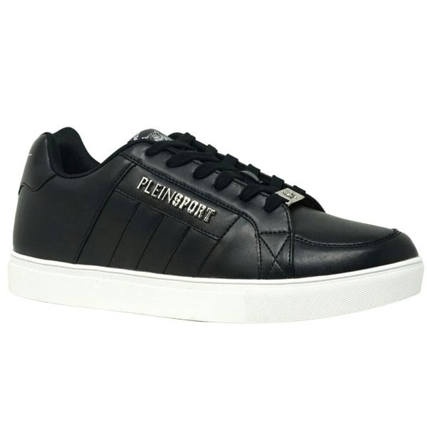 Plein Sport Block Logo Men's Sneakers - Black & White