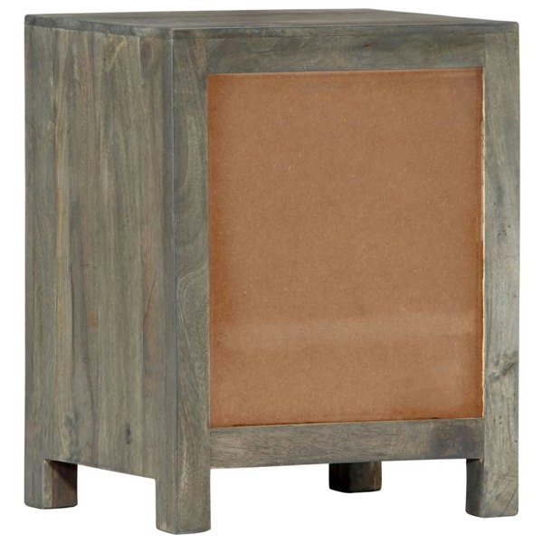 Berkfield Bedside Cabinet Grey 40x30x50 cm Solid Mango Wood