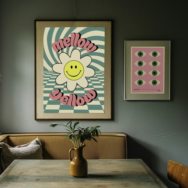 love frankie yellow mellow art print