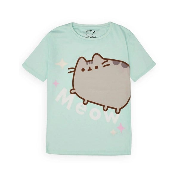 Pusheen Girls Meow Scatter Short-Sleeved Pyjama Set - Green